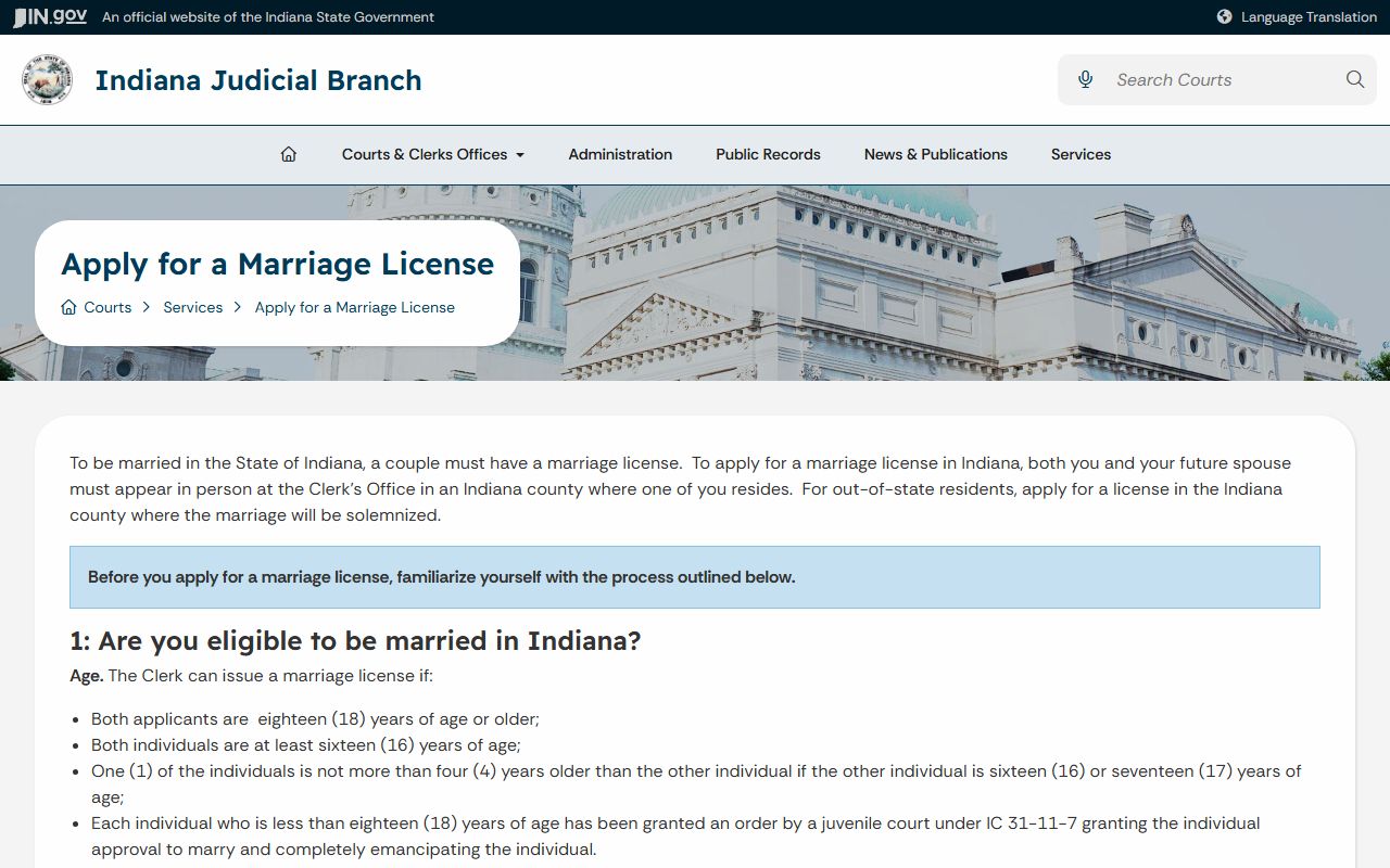 Allen County marriage records Indiana marriage license information